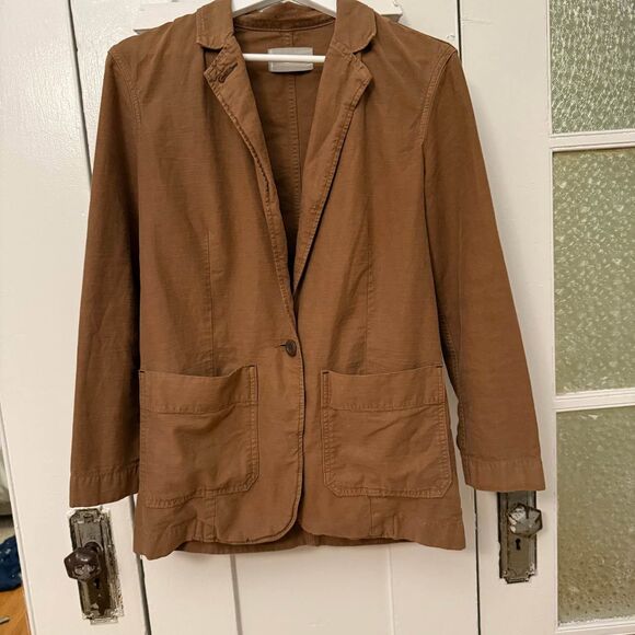 Everlane Easy Cotton Blazer – Rust Brown | Size S - Picture 1 of 4